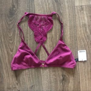 UO Silky Lace-Back Bralette